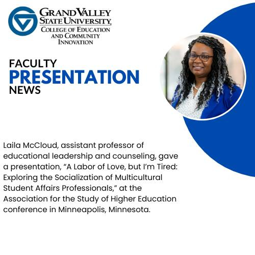 Faculty Presentation News: Laila McCloud